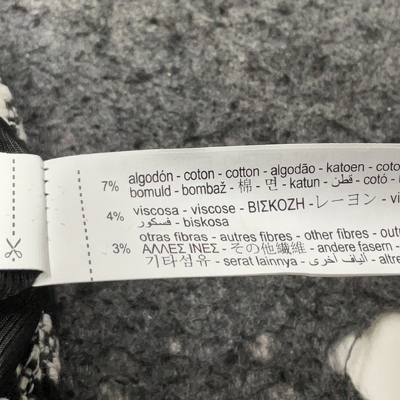 NWT Zara Houndstooth Tweed Wool Blend Blazer Jacket M Jewel Button Fall Workwear - Picture 4 of 9